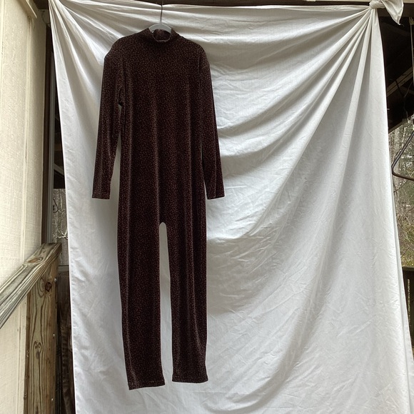 Frederick’s of Hollywood Vintage Brown Leopard Print Jumpsuit, size 3X - Picture 1 of 8